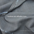 100% merino wool super 130's plaid suit fabric with selvedge